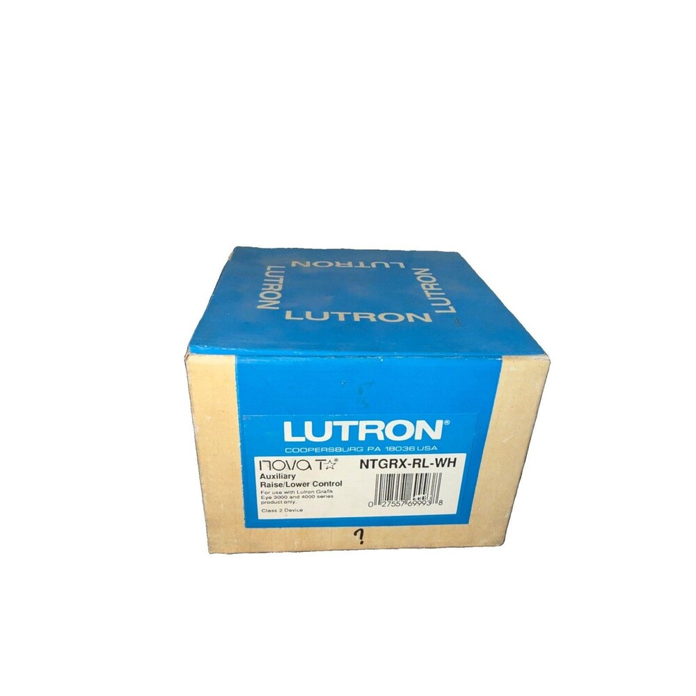 Lutron Nova T NTGRX-RL-WH Auxiliary Raise/Lower Control White Grafik Eye